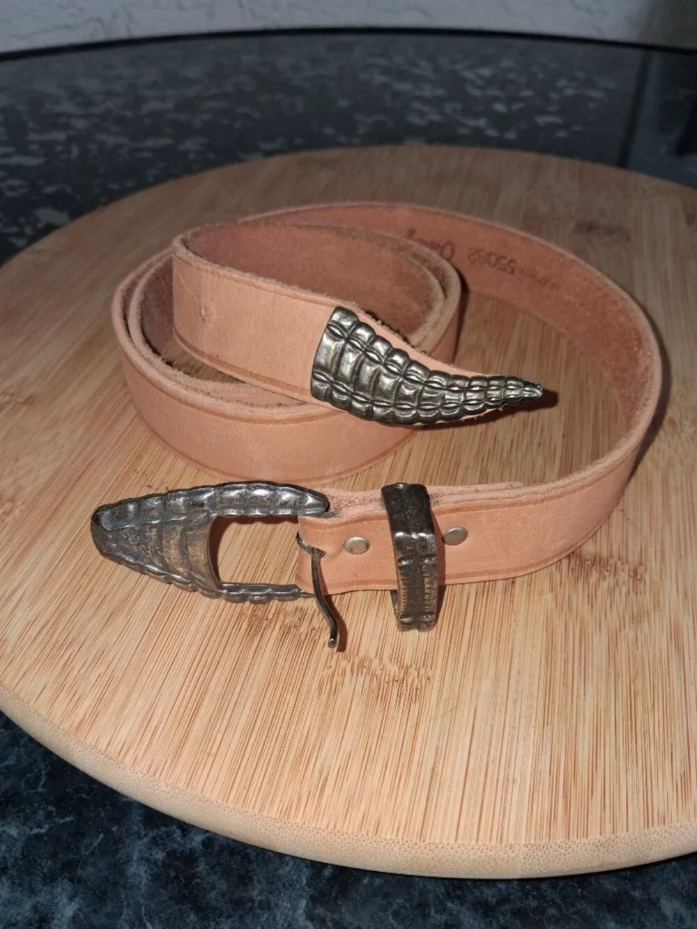 vintage Omega belt with alligator accents